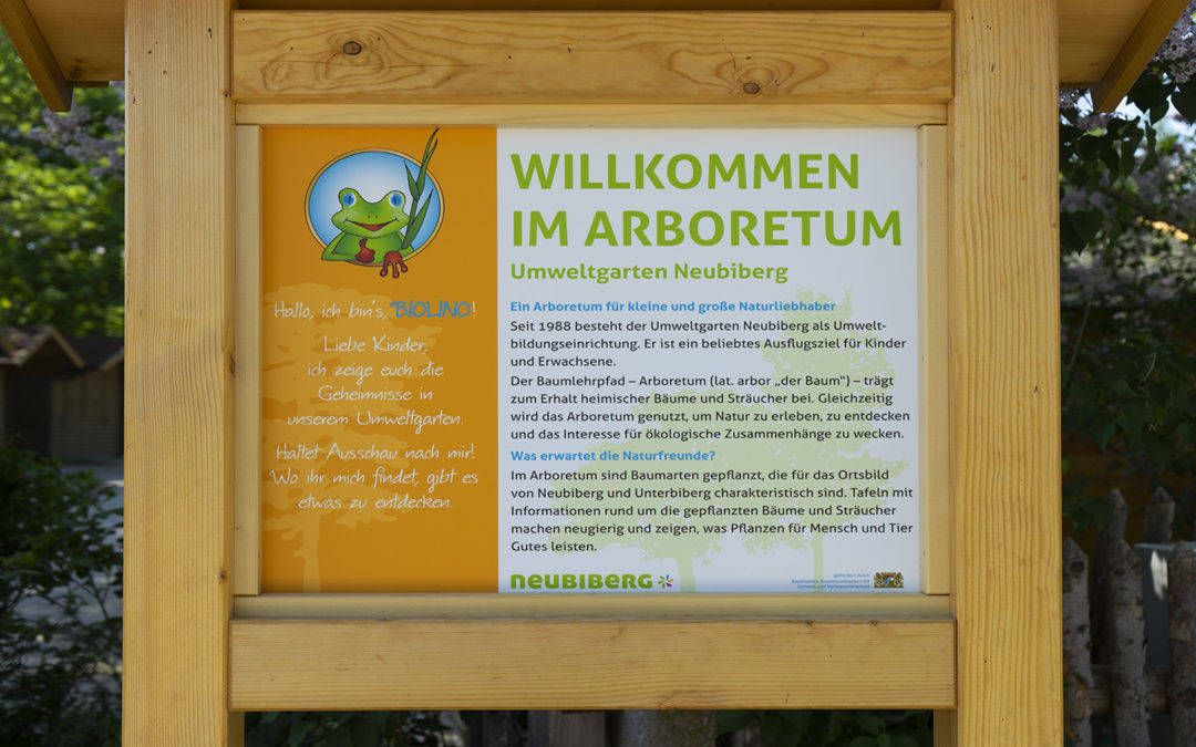Neue Beschilderung zum Jubiläum – der Umweltgarten Neubiberg wird 30 Jahre!