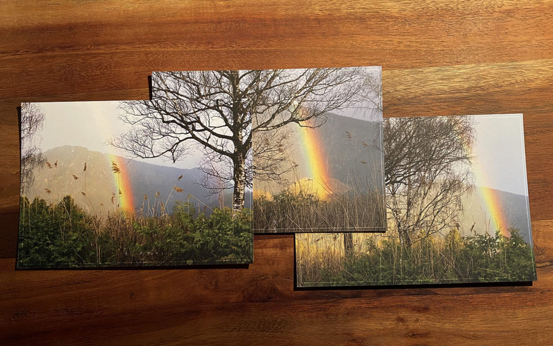 Postkarten Kochelsee Regenbogen