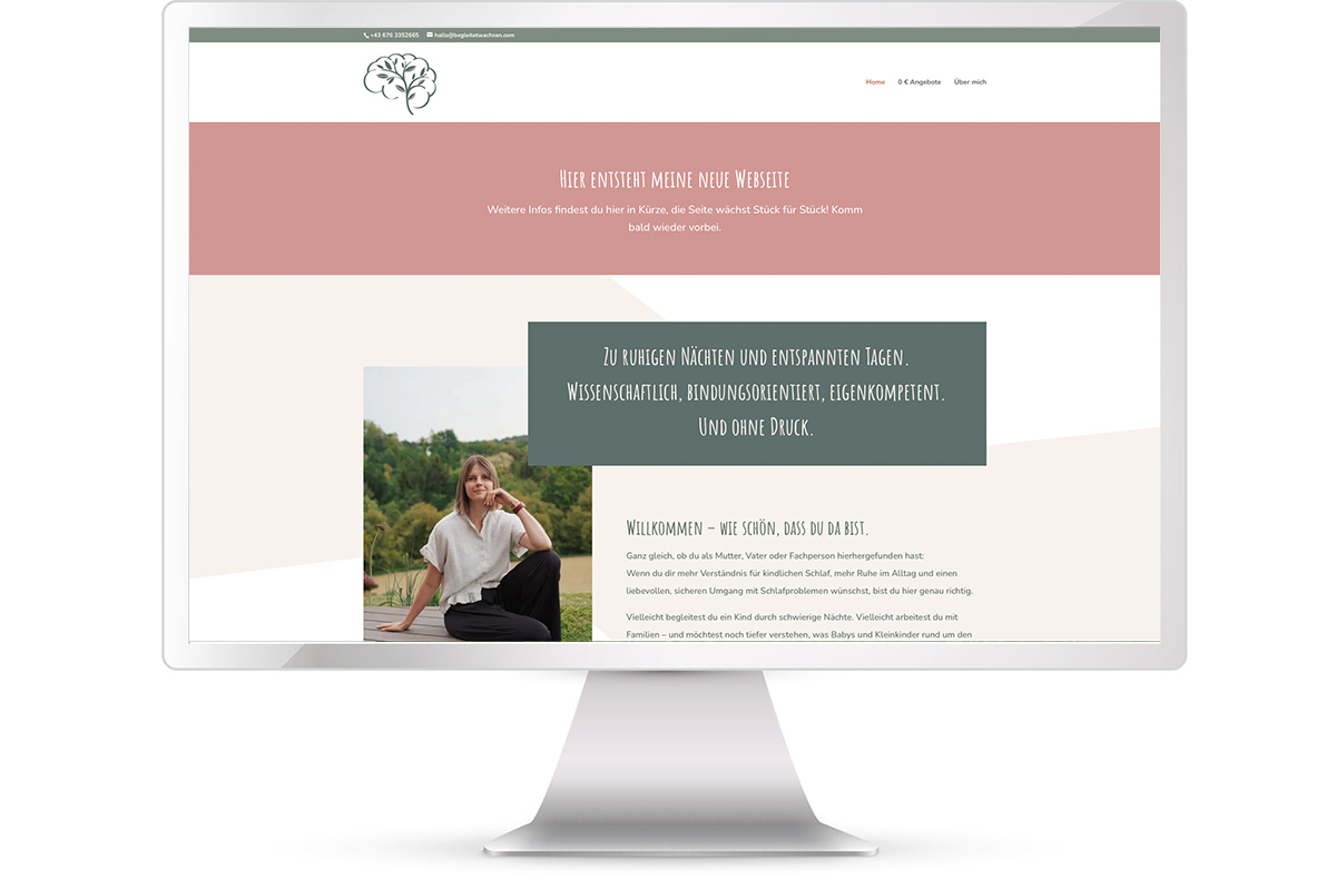 Website begleitet wachsen, Schlafcoaching Isabella Malaj-Ungvári