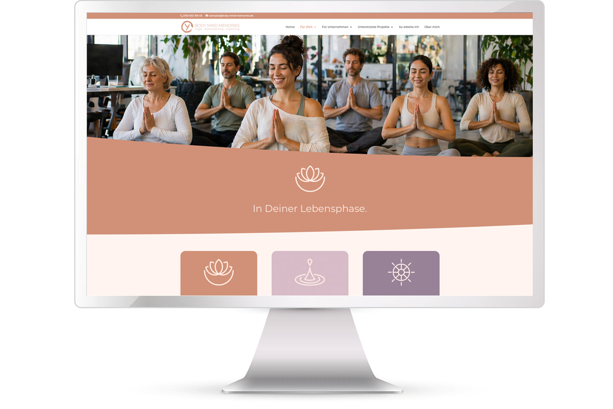Website Nathalie Koschik, Yoga & Business Health