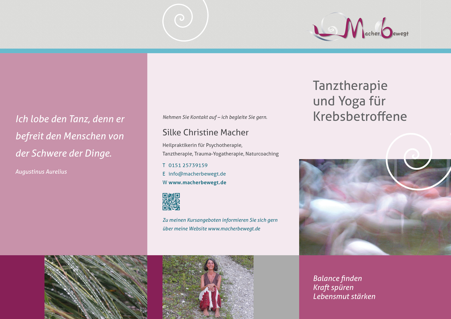 Flyer Yoga und Tanztherapie für Krebsbetroffene Flyer Yoga und Tanztherapie für Krebsbetroffene