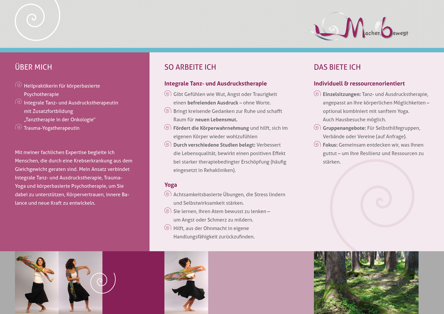 Flyer Yoga und Tanztherapie für Krebsbetroffene Flyer Yoga und Tanztherapie für Krebsbetroffene