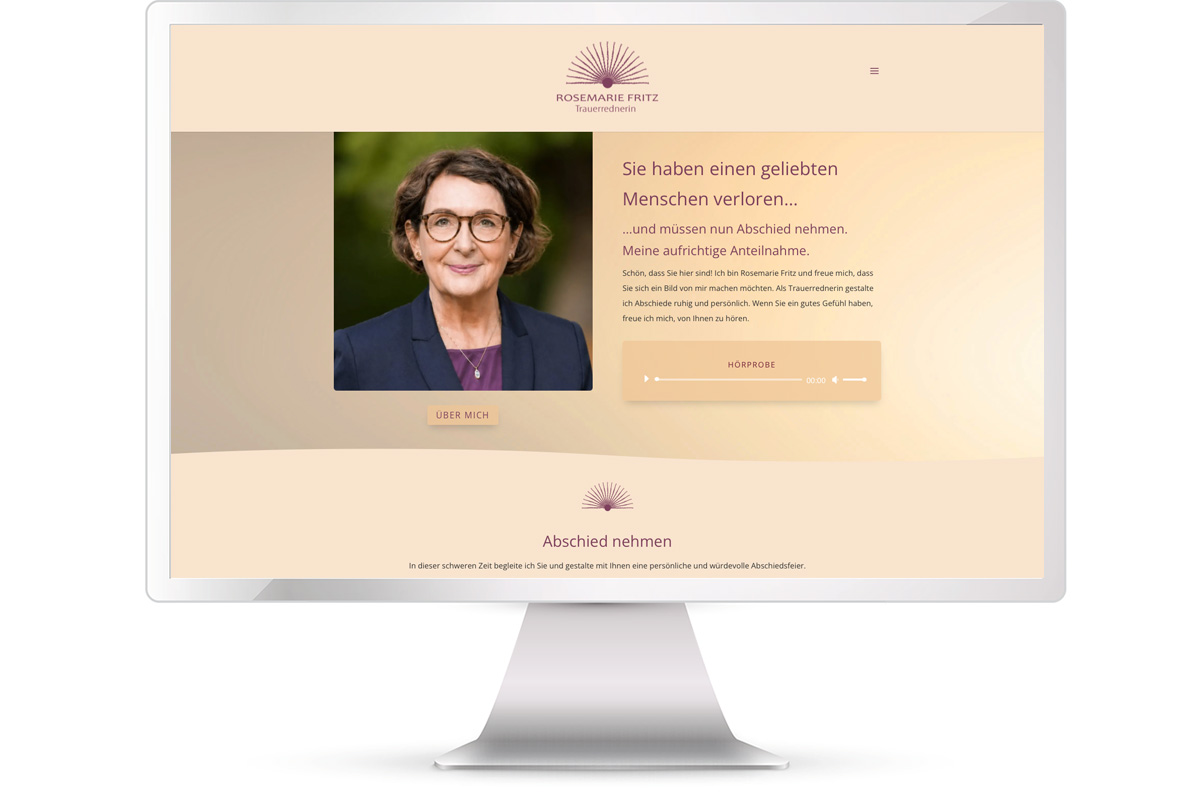 Website erstellen Trauerrednerin Rosemarie Fritz